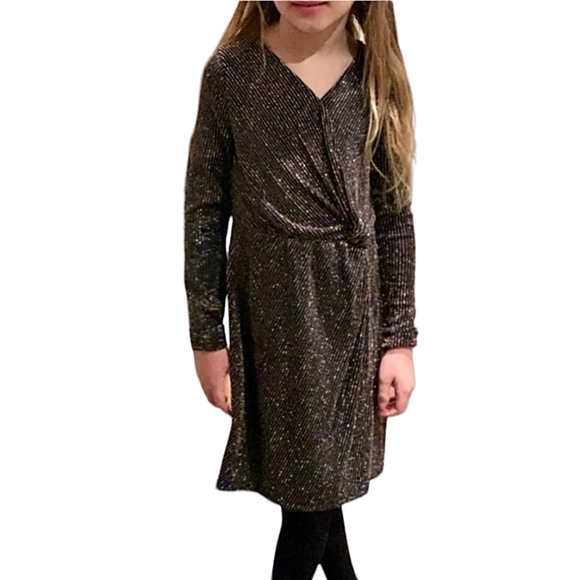 TRIXXI GIRL Glittery Striped Night party Dress XL - Picture 3 of 6